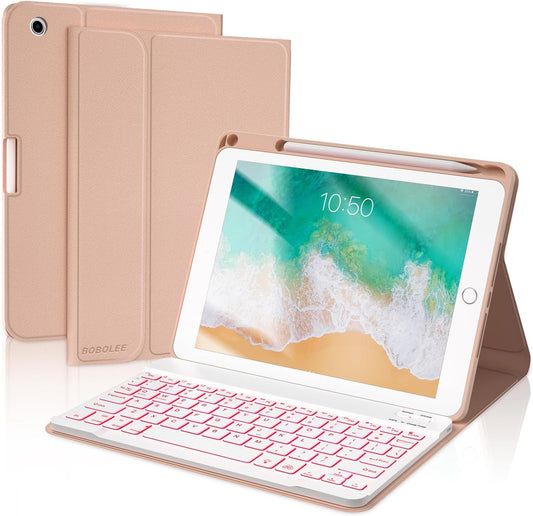 Funda de teclado para iPad de 11", teclado inalámbrico, retroiluminado.