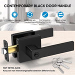Manija de puerta negra mate resistente 2 PACK TICONN