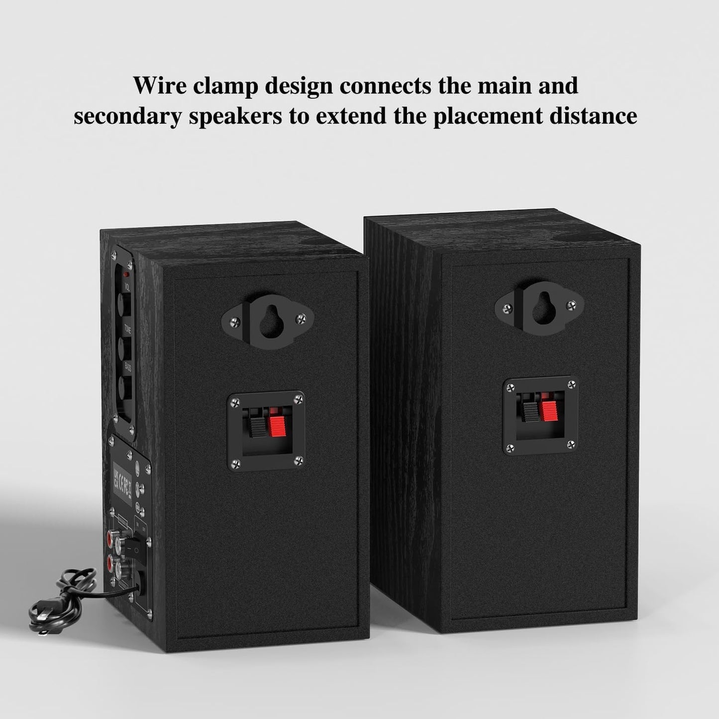 Altavoces envolventes, de estantería, 3.5-RCA, estantería y pared.