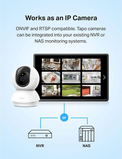 TP-Link Tapo C210 Cámara de Seguridad 360° con App y Alta Definición.