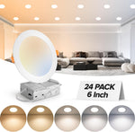Luces LED Empotrables Mailcos 6 Pulg 12W 5CCT Regulables 24pz