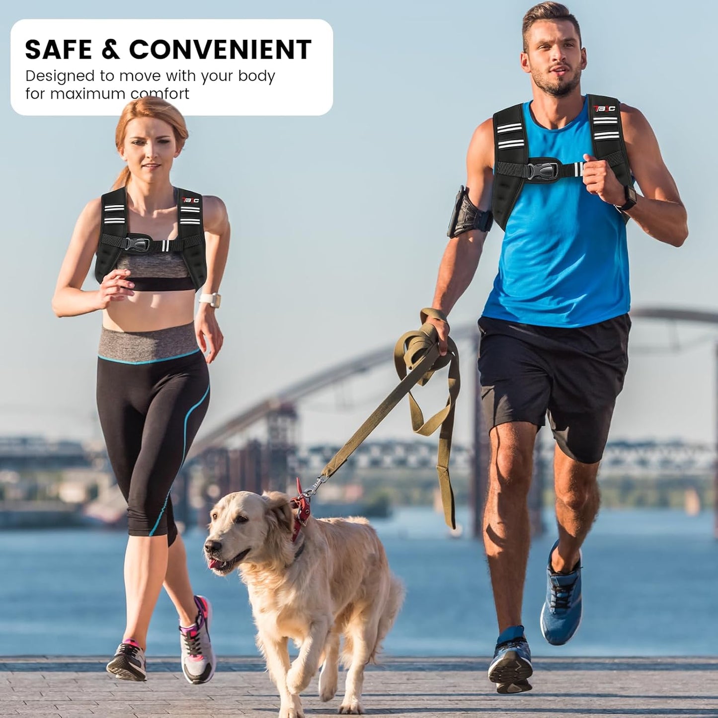 Chaleco con peso de 8lb, banda reflectante para principiantes TB3C.