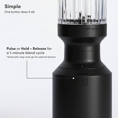 Licuadora Personal Beast 850+, Mezcla Hielo y Frutas Congeladas NEGRO