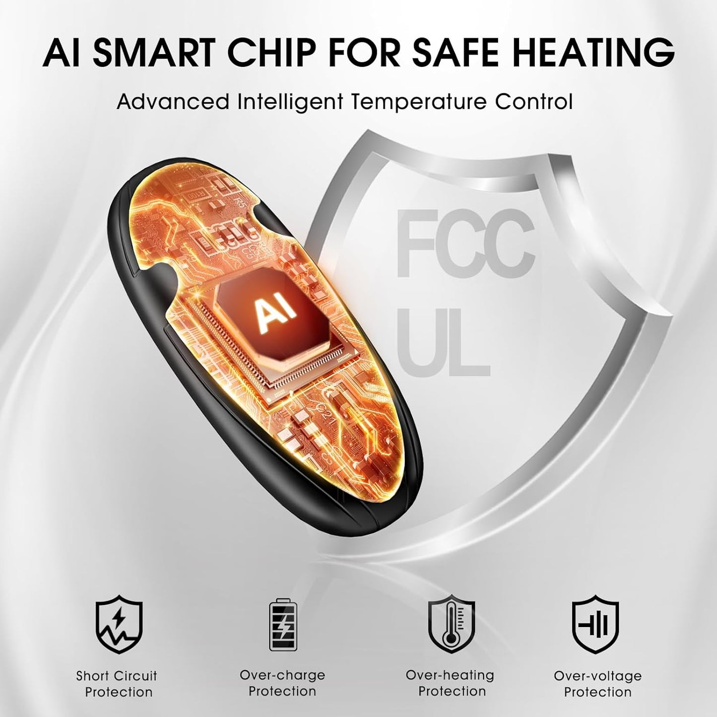 Calentadores de manos con IA recargables estuche de carga (USADO)