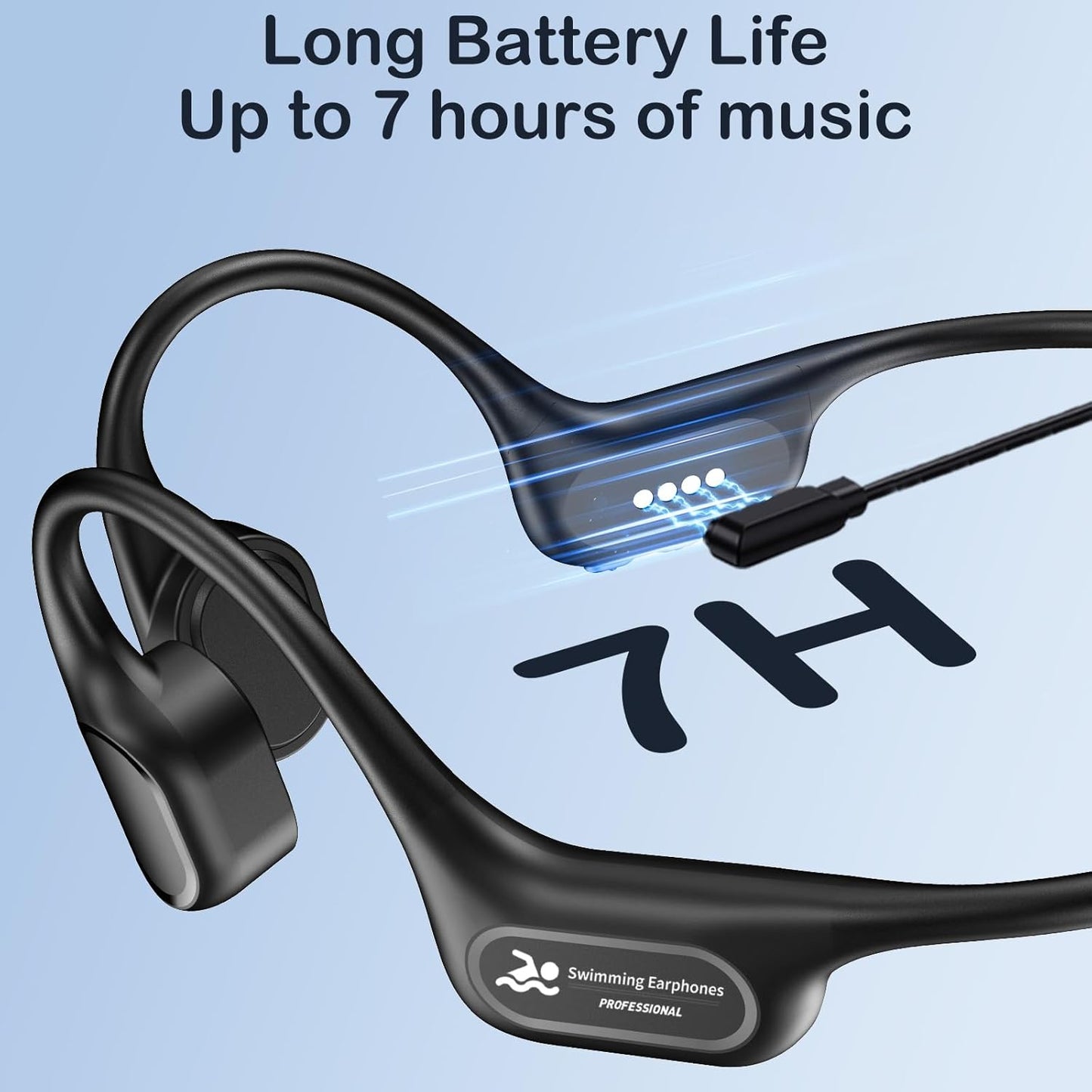 Auriculares de natación de conducción ósea, auriculares subacuáticos