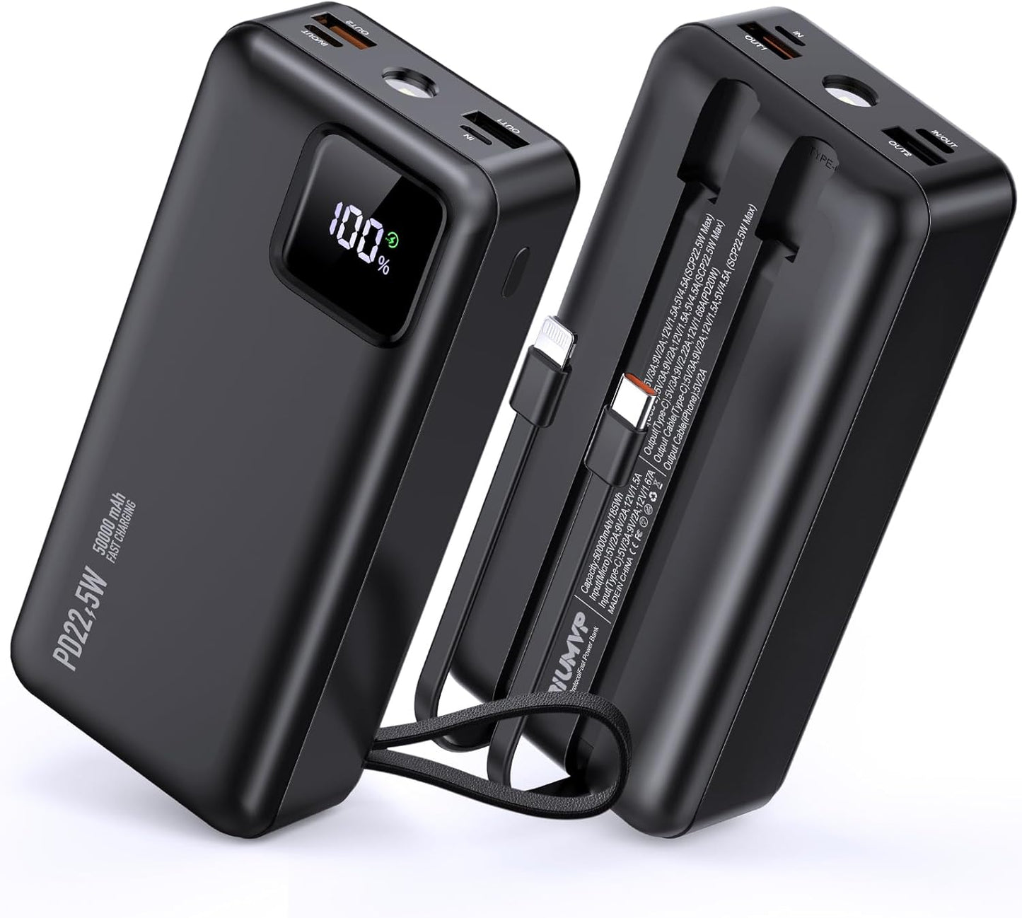 Cargador portátil BIUMVP de 50 000 mAh (USADO)