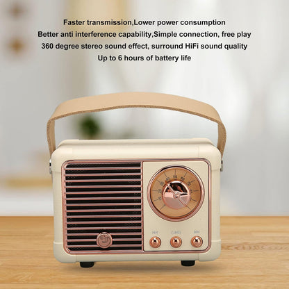 Altavoz, mini-bocina, HM11 Retro, BT 5.0, Vintage de Sonido HiFi