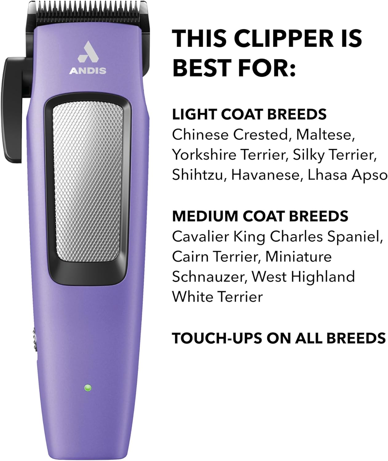 Andis 560017 - Rasuradora recortadora para mascotas con cuchilla ajustable.(USADA)