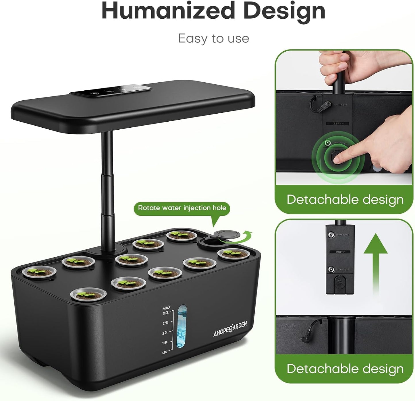 Sistema De Cultivo Hidropónico Para Jardín Interior. Ahopegarden