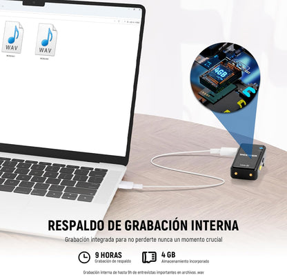 NEEWER CM28 Micrófono Lavalier Inalámbrico 2TX 1RX 4GB