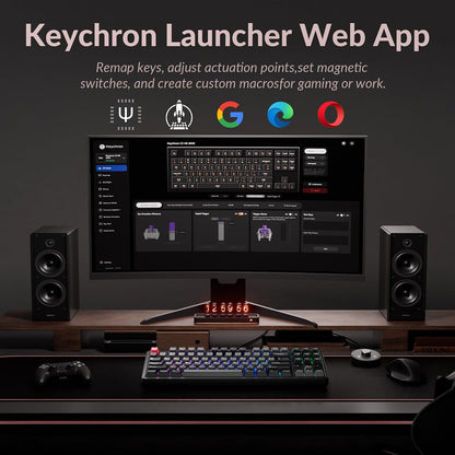 Teclado mecánico con cable Keychron C3/HE/TKL, interruptores magnéticos