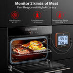 Termómetro para carne IP-61, con 2 sondas, recargable, iprobe.