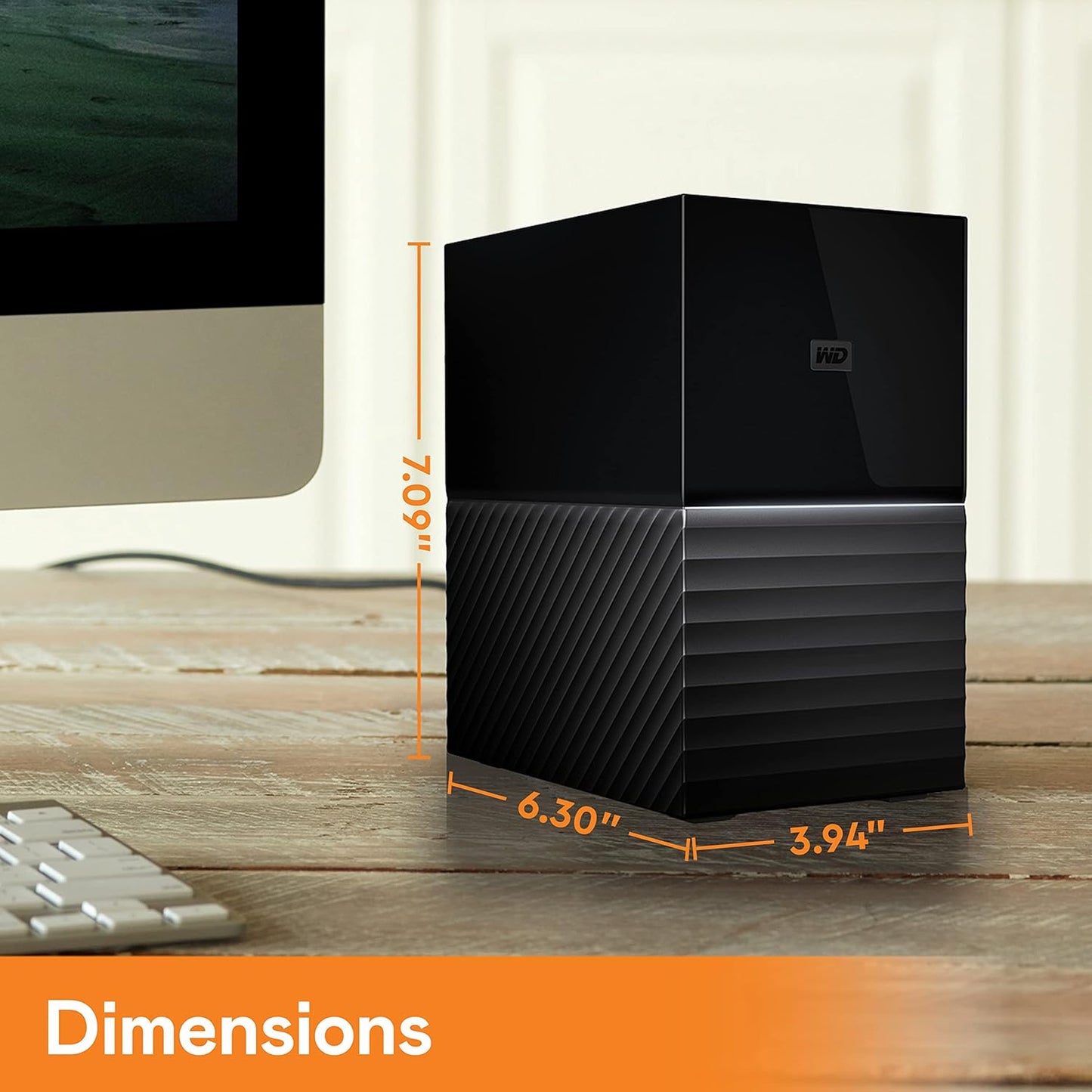 Disco duro externo, WD My Book Duo, RAID de 16TB.