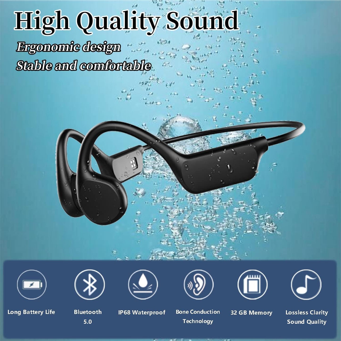 Auriculares de conducción ósea BXSWTU IPX8