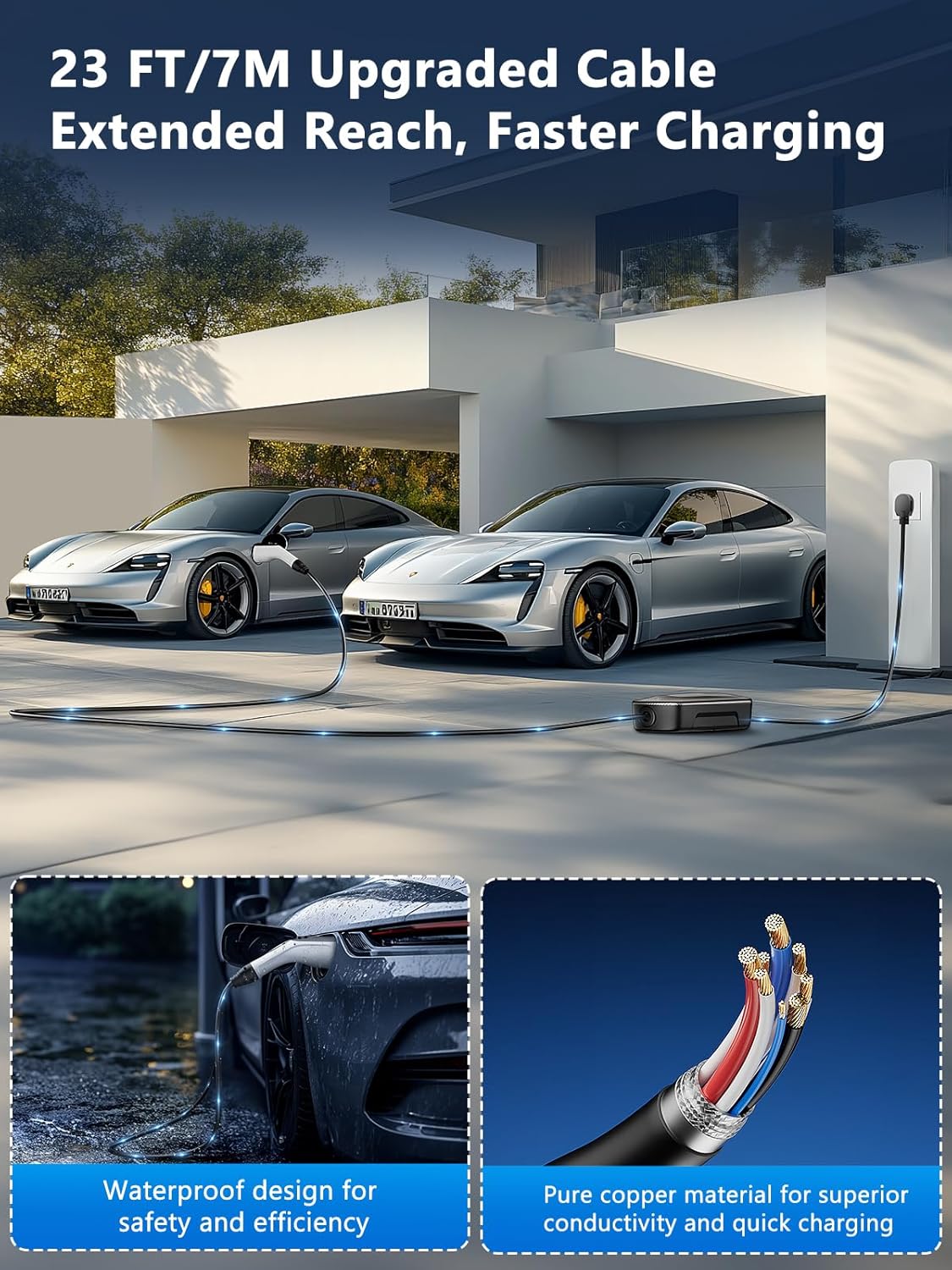 Tyocle Cargador portátil de nivel 2 EV, NEMA 14-50, (USADO).