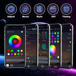 Luces permanentes KSIPZE para exteriores de 100FT, RGB+IC