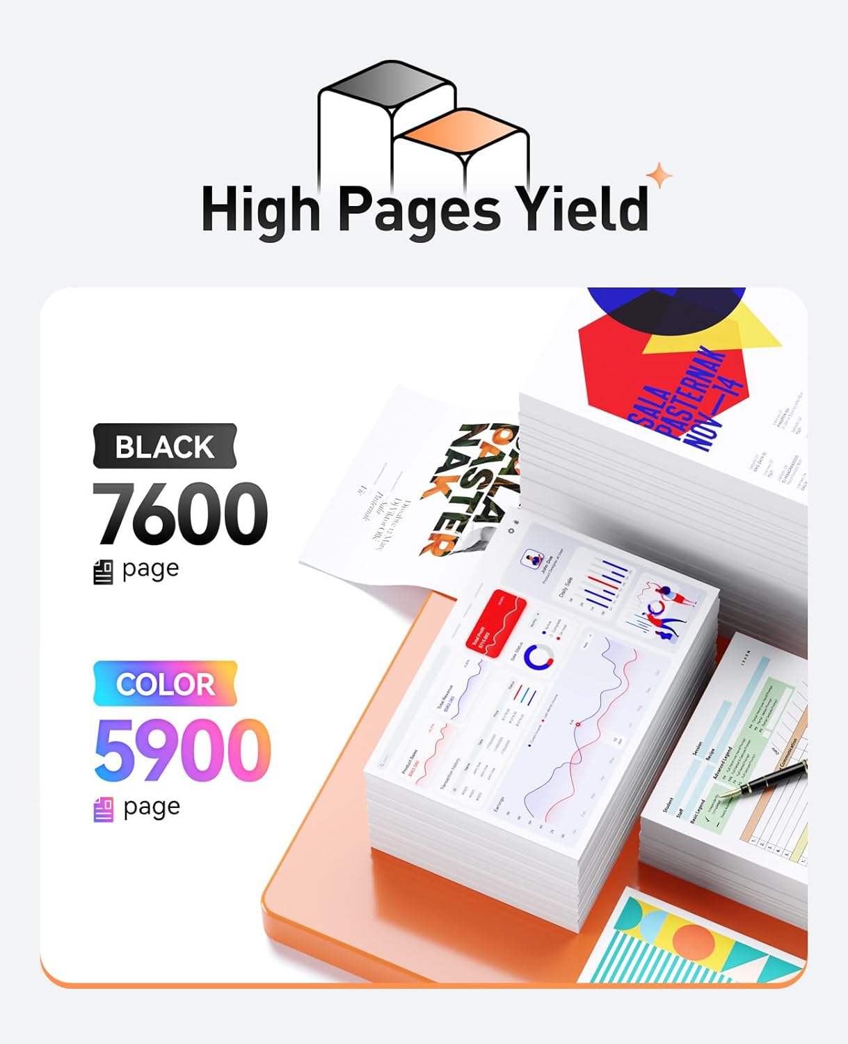 Cartucho de tóner de alto rendimiento , 055H, 4 Pack, Colores.