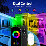 Tira de luces LED para exteriores de 100 ft, RGB-IP68 Control (DETALLE)