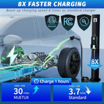 MUETUX Cargador EV de nivel 2 y 1 (16-40 amperios, 110 V-240 V,