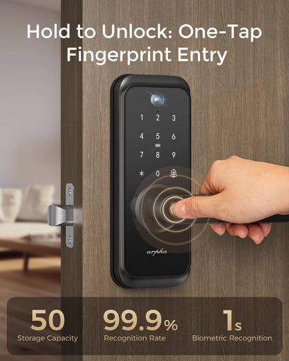Chapa de Bloqueo inteligente, con video, Wi-Fi, Huella, App y llave.