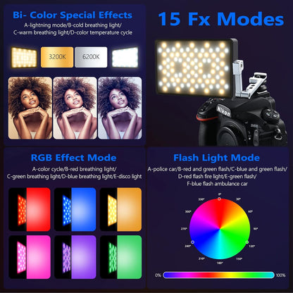 Panel Luz LED Waffle Video Fotografia 5500 K