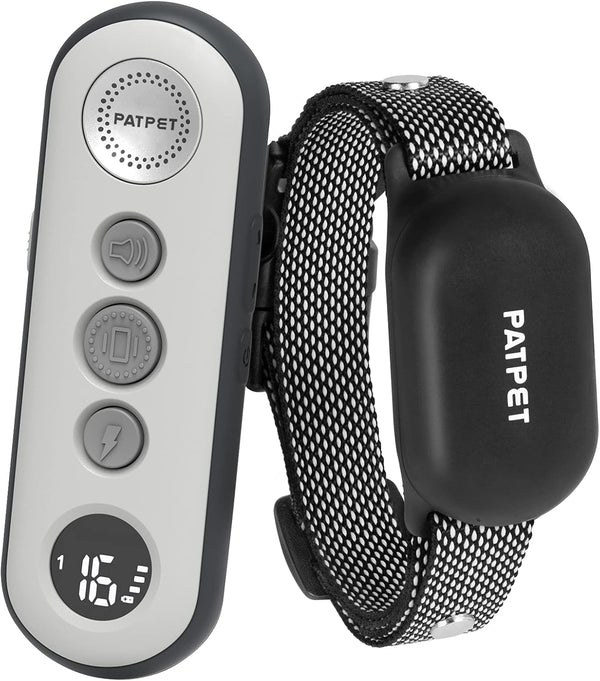 PATPET Collar de choque para perro con control remoto.(DETALLE)