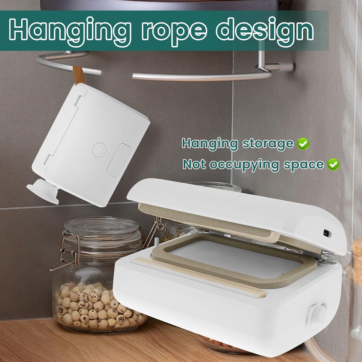 Mini Selladora multifunción, envasa al vacío, infla, sella al vacío.