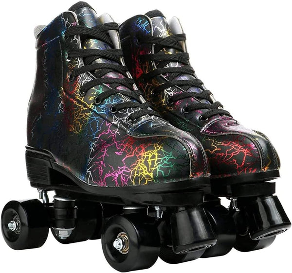 Patines De 4 Ruedas Unisex Doble Fila Retro Para Adultos TALLA 26.5CM