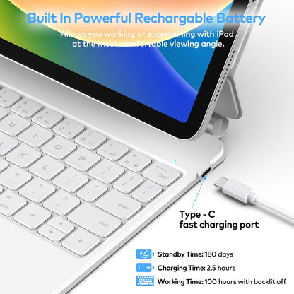 Funda con Teclado para iPad 11" Ipad Pro & 10.9" Ipad Air (USADO)
