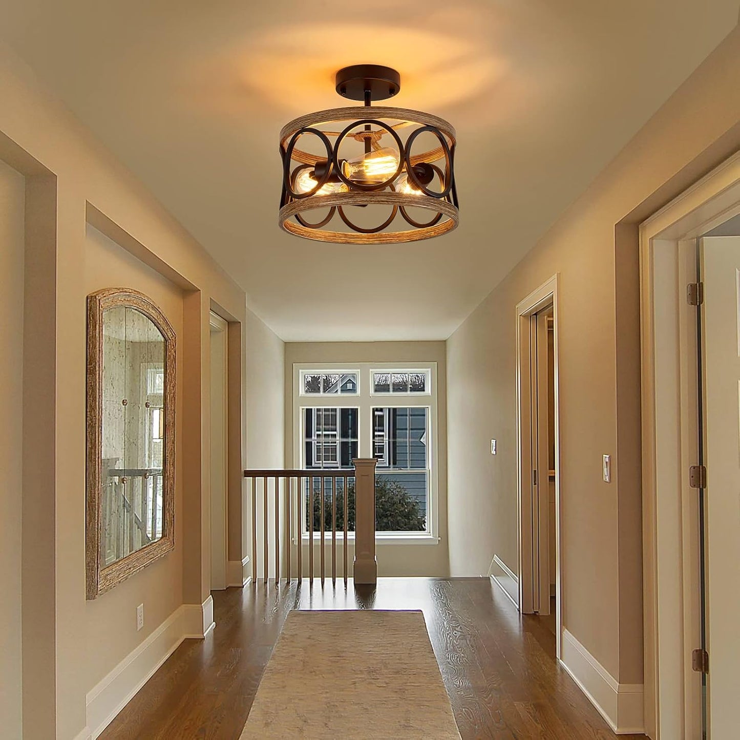 MEIXISUE - Lámpara de techo de casa moderna 3 luces