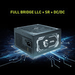 Fuente Poder MSI MAG A1000GL PCIE5 1000W 80 Plus Gold