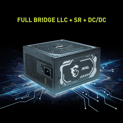 Fuente Poder MSI MAG A1000GL PCIE5 1000W 80 Plus Gold