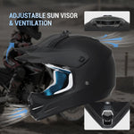 Casco de motocross infantil / juvenil con gafas, guantes y bolsa, DOT-M
