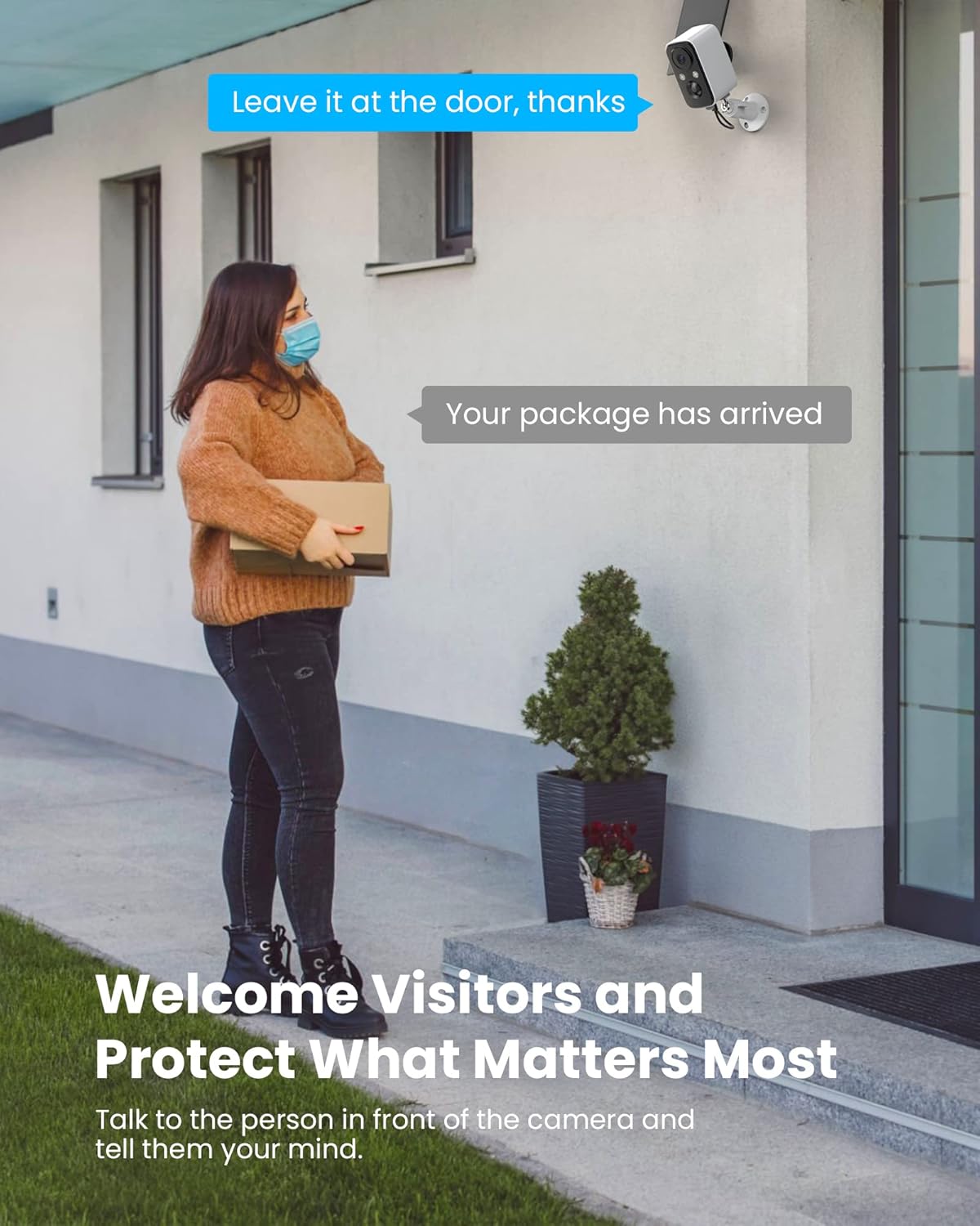 Cámaras de seguridad de panel solar inalámbricas para exterior. FOAOOD