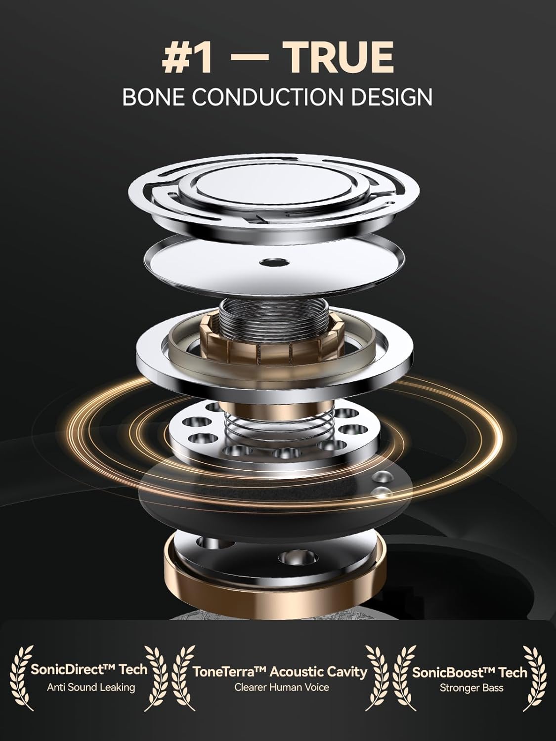 Auriculares inalámbricos de conducción ósea yistao b8
