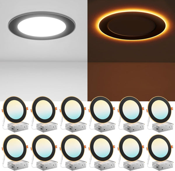 Paquete De 12 Unidades De Luces LED Amico 5CCT