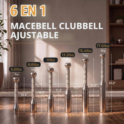 Campana ajustable Macebell para entrenamiento de fuerza, EastMount