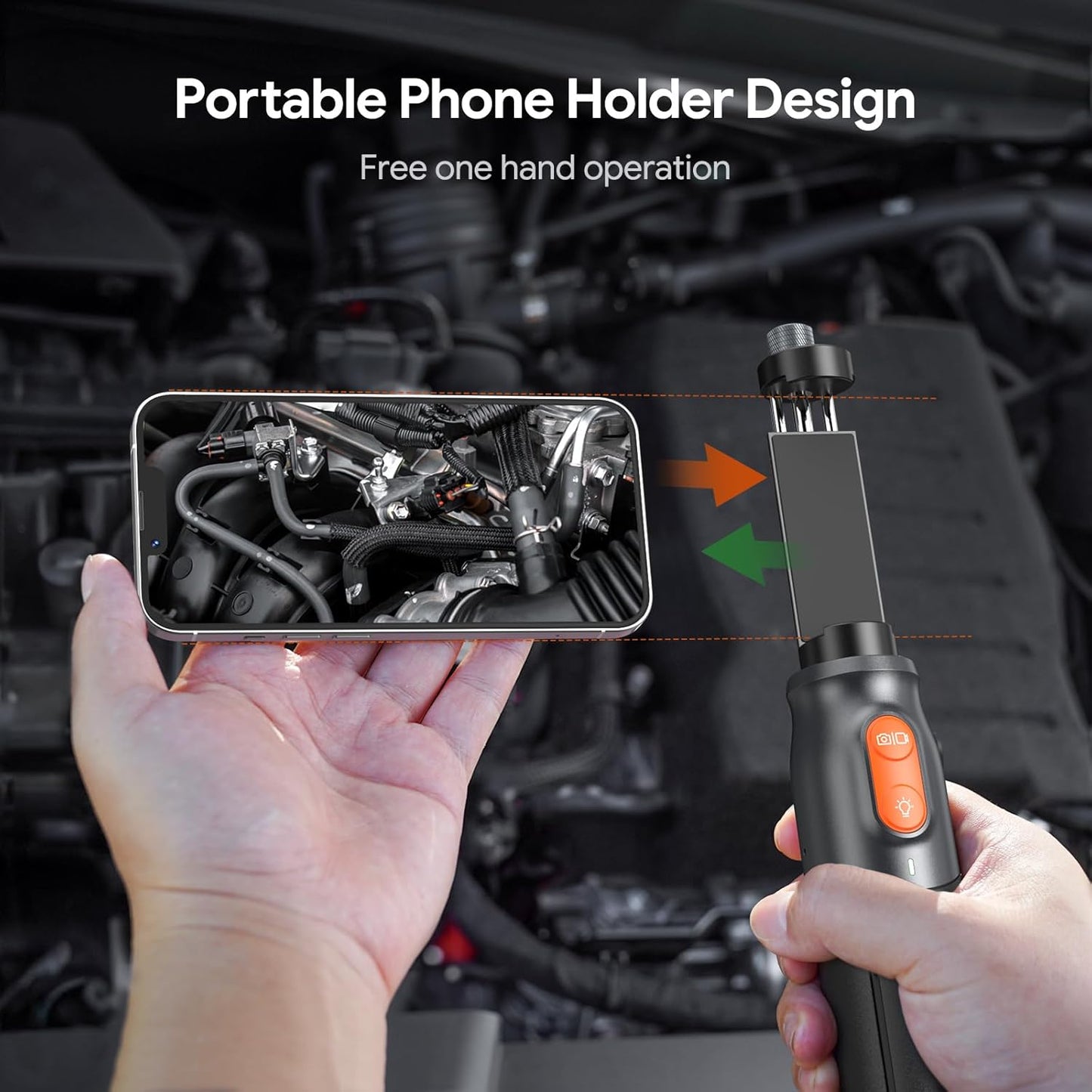 Cámara endoscopio de triple lente con luz, 1080P DEPSTECH