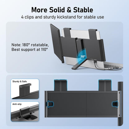 Monitor portátil extensor, 14" FHD 1080P, Plug and Play  (USADO)