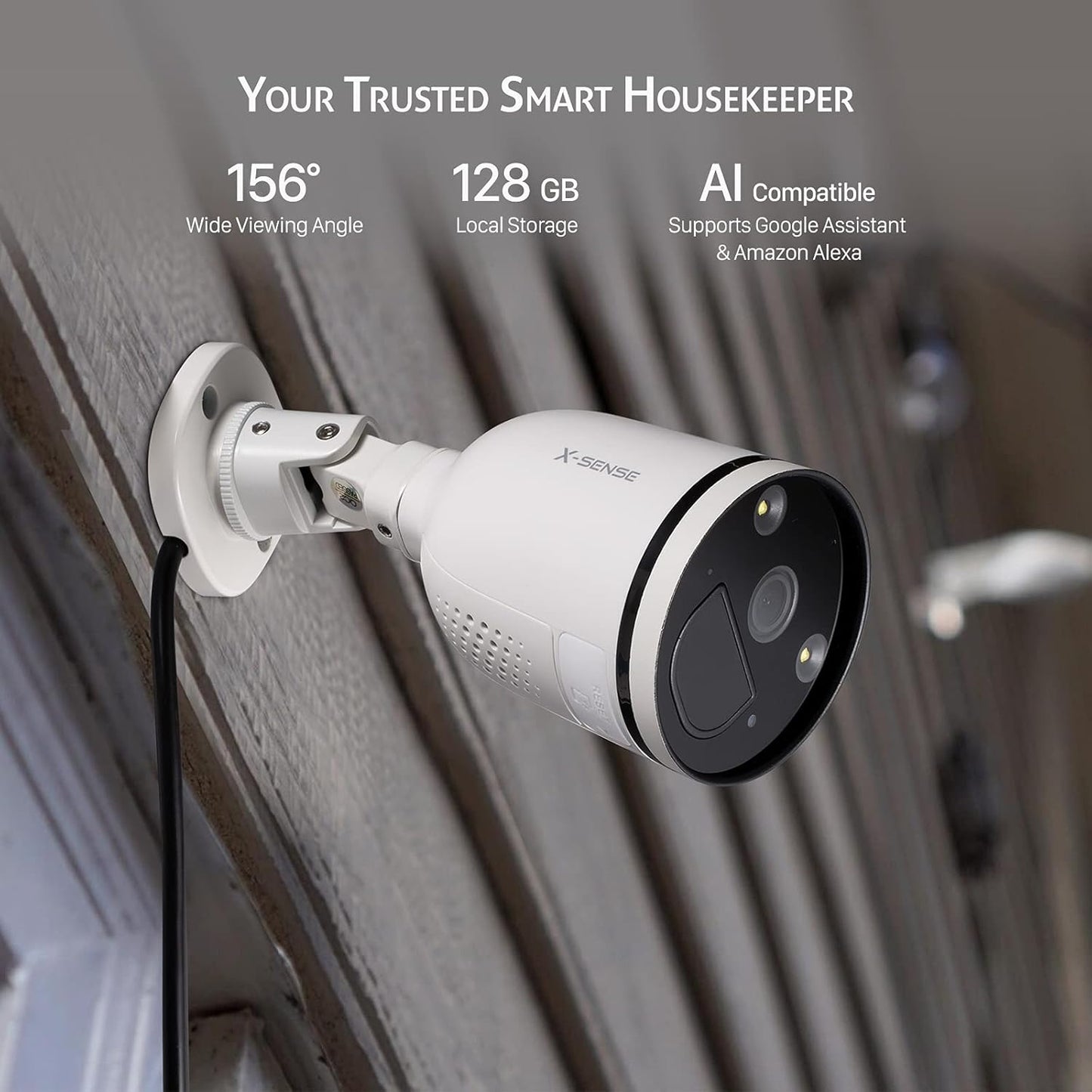 Cámara de seguridad X-Sense 2K/4MP para exteriores.