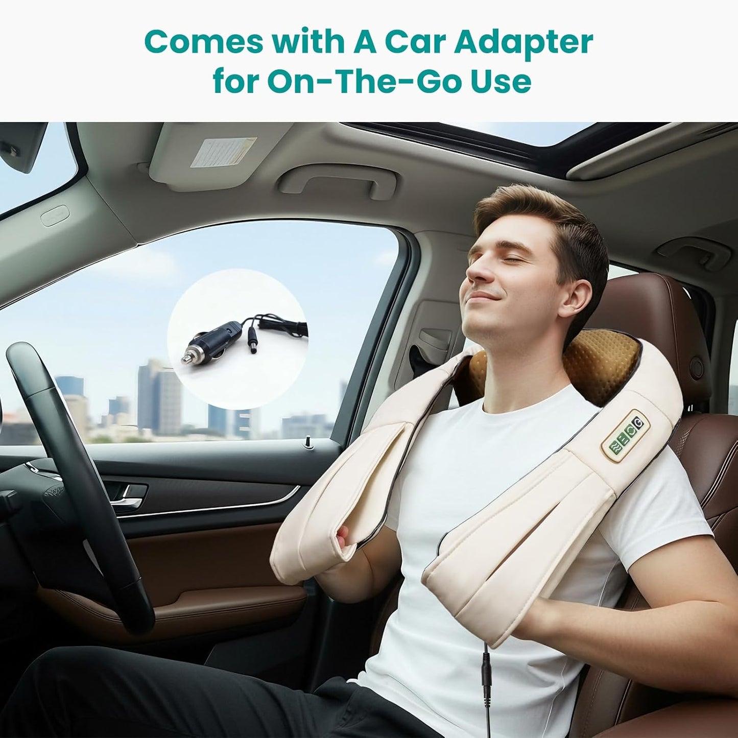 Masajeador con calor, de amasamiento profundo, Shiatsu.