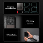 Cerradura inteligente Aqara U100SDL-D01, Huella Dactilar, Teclado táctil