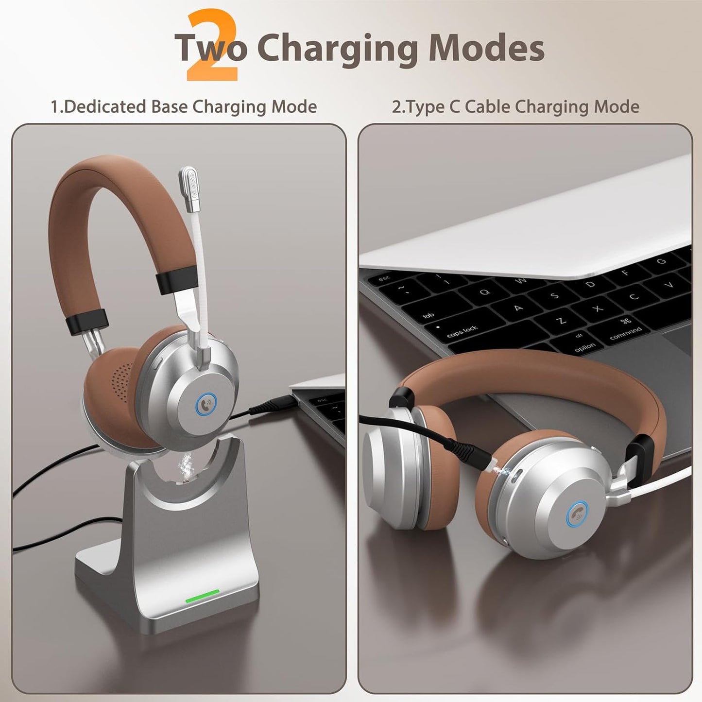 Auriculares inalámbricos con micrófono para el trabajo, (DETALLE)