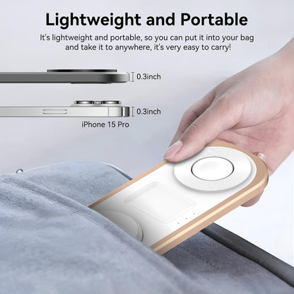 Cargador inalámbrico 3 en 1 para iPhone Magsafe