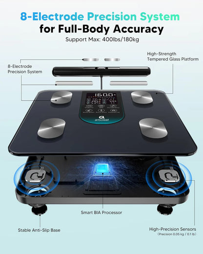 Báscula Inteligente Arboleaf 8 Electrodos Bluetooth (CAJA ABIERTA)
