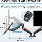 Mountup Soporte de monitor dual ajustable con resorte de gas. USADO