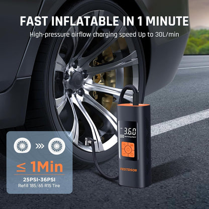 FESTDSOR - Inflador de neumáticos portátil, bomba de aire para neumáticos de coche.