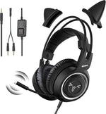 Auriculares stereo p/ juegos, con micrófono, desmontables, SOMIC.