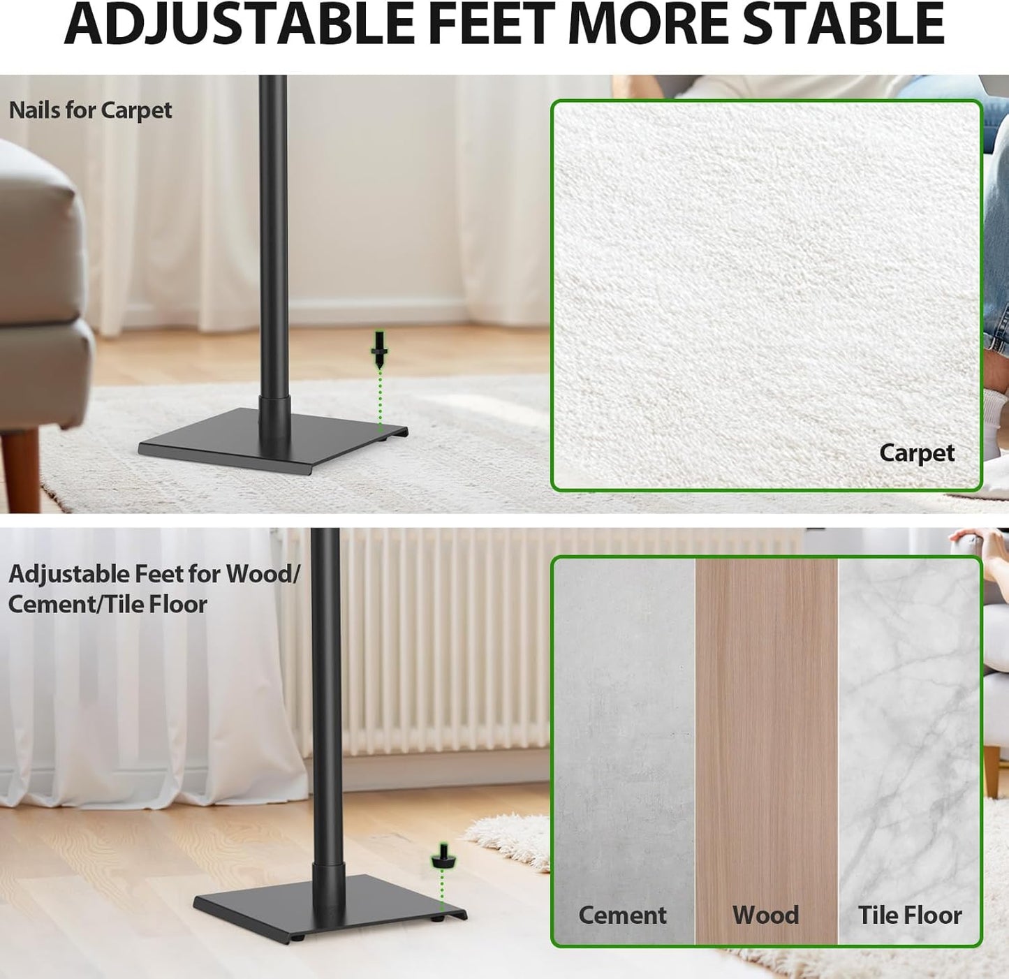 USX MOUNT Soportes universales para altavoces, altura ajustable USX MOUNT  XAS512