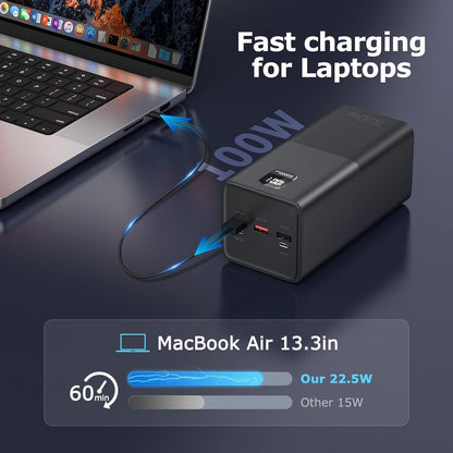 Cargador portátil de 100 W, 50000 mAh, 4 out, 3 in, (USADO).
